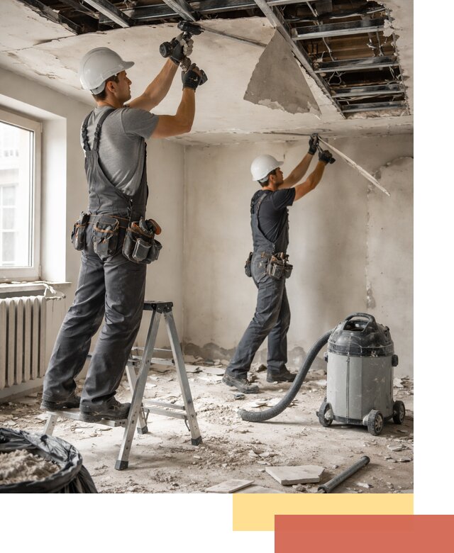 Демонтаж гипсокартонного потолка в Сасово быстро и аккуратно