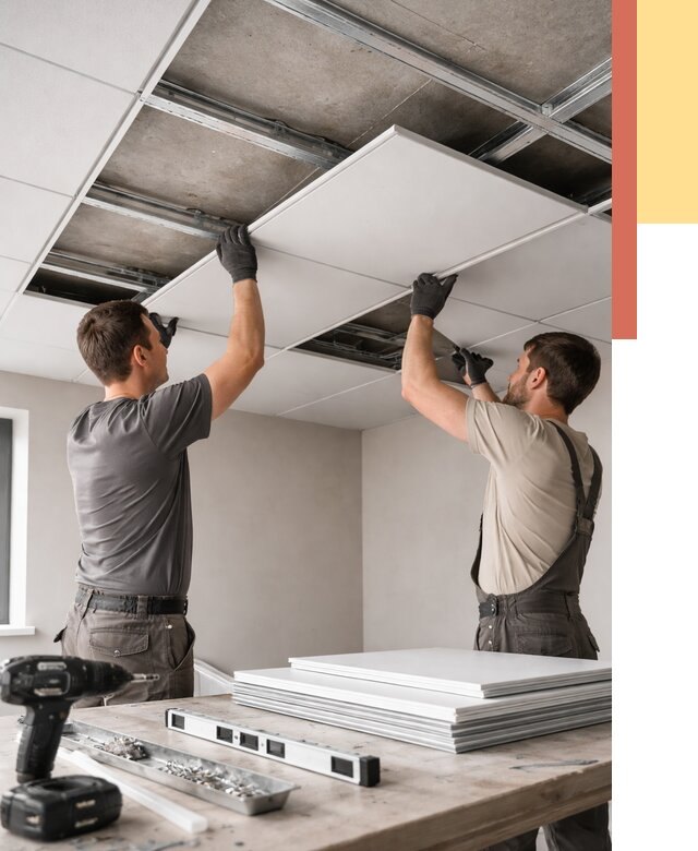 Монтаж кассетного потолка в Сасово от 4547 руб/м2 — установка и сборка | ОТДЕЛОЧНИК-Ссв