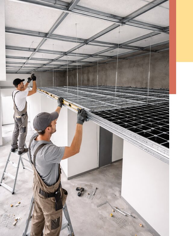 Монтаж потолка грильято в Сасово от 455 руб./м² — быстрая сборка под ключ | ОТДЕЛОЧНИК-Ссв