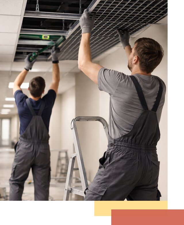 Монтаж потолка Грильято в Сасово: установка под ключ качественно