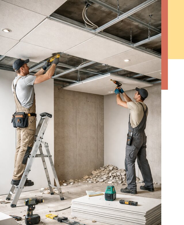 Монтаж акустического потолка в Сасово от 6568 руб/м2 — быстро и недорого | ОТДЕЛОЧНИК-Ссв