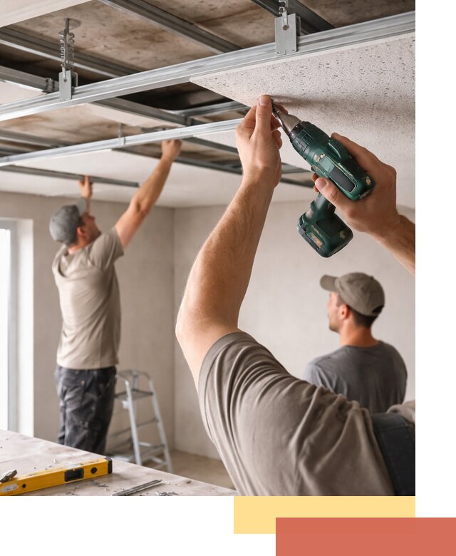 Монтаж акустического потолка в Сасово под ключ