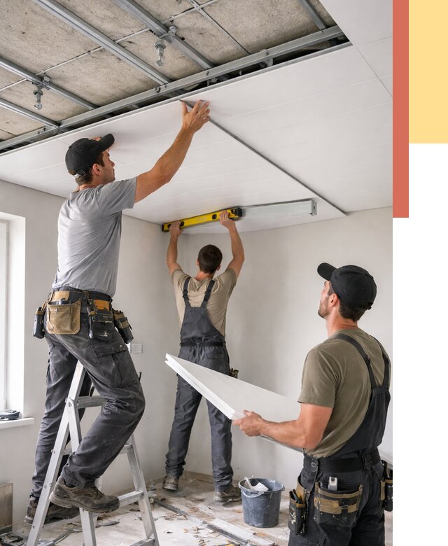 Монтаж потолка из ПВХ панелей в Сасово от 3537 руб./м2 — быстро и недорого | ОТДЕЛОЧНИК-Ссв