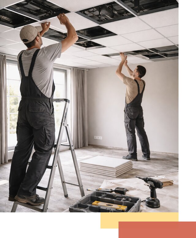 Замена плит подвесного потолка в Сасово быстро и качественно