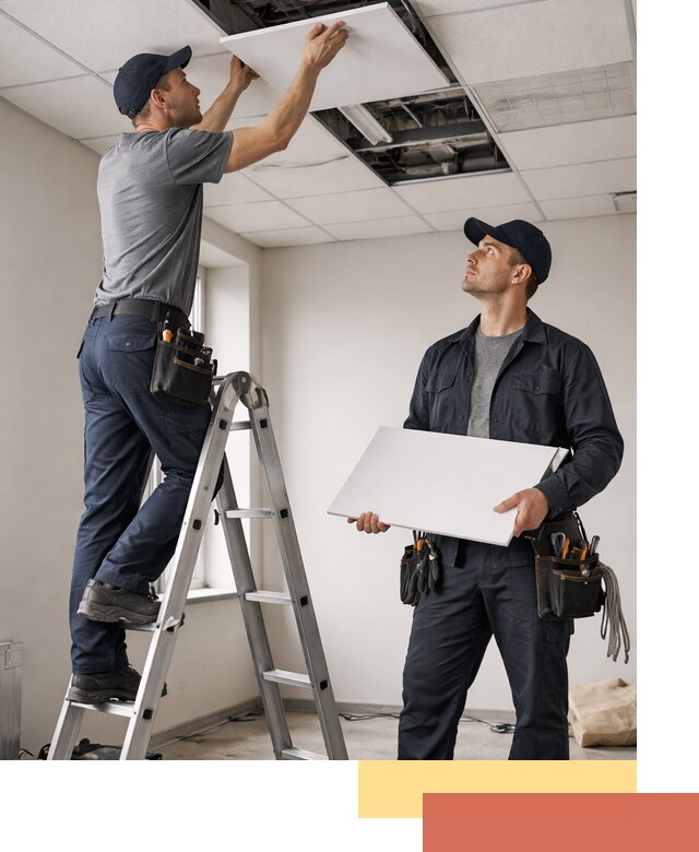 Обслуживание подвесного потолка в Сасово — ремонт и чистка