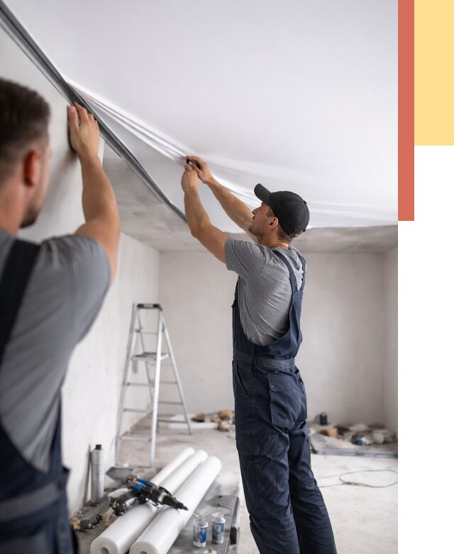 Монтаж матового натяжного потолка в Сасово от 4547 руб./м² — быстро и недорого | ОТДЕЛОЧНИК-Ссв