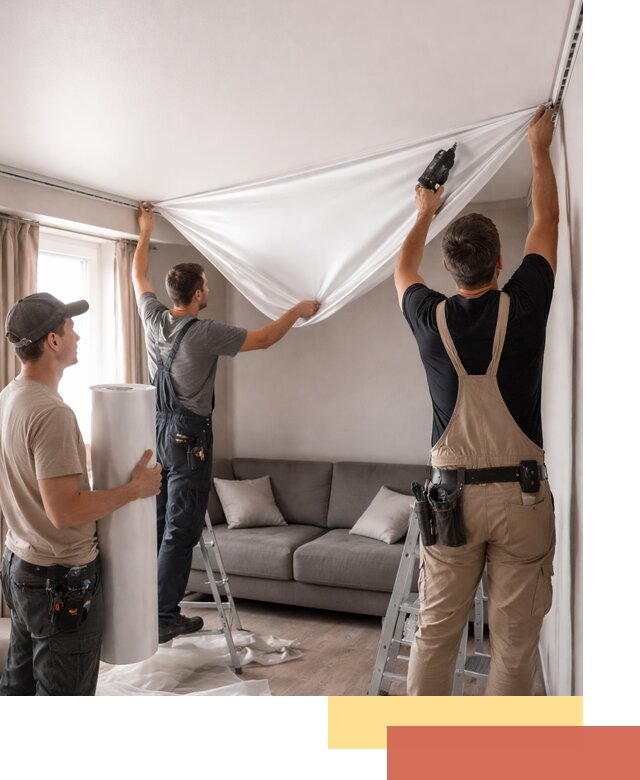 Монтаж сатинового натяжного потолка в Сасово качественно и быстро