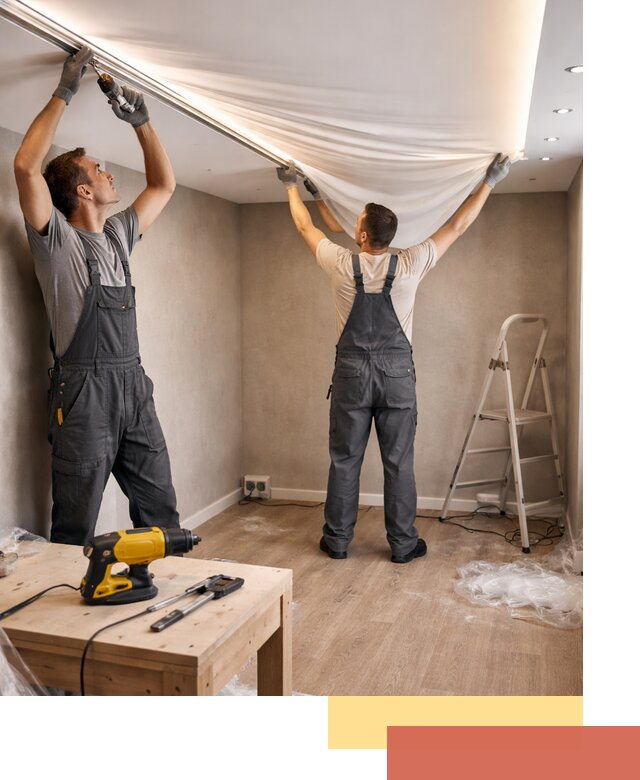 Монтаж натяжного потолка с подсветкой в Сасово цена и сроки