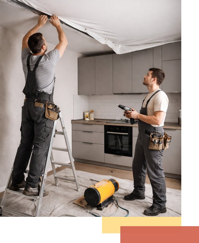 Монтаж натяжного потолка на кухне в Сасово