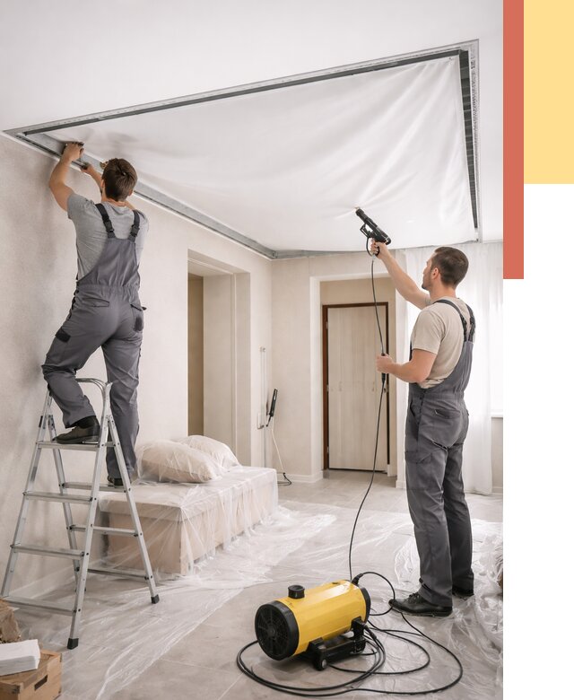 Монтаж натяжного потолка в прихожей в Сасово от 2678 руб. под ключ | ОТДЕЛОЧНИК-Ссв