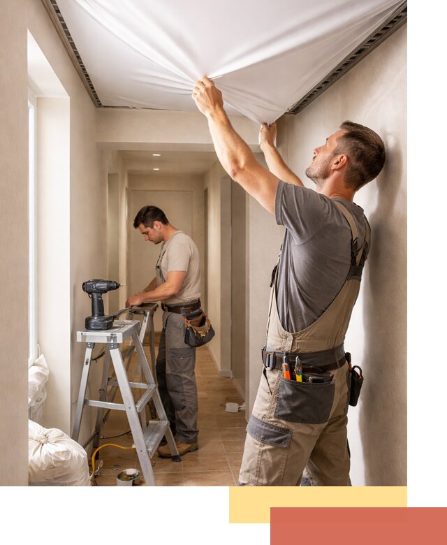 Монтаж натяжного потолка в прихожей в Сасово