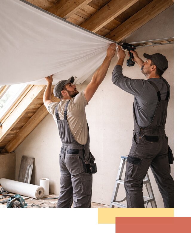 Монтаж натяжного потолка в мансарде в Сасово