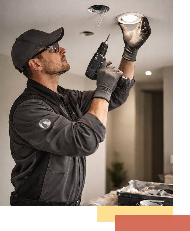 Установка точечных светильников в натяжной потолок в Сасово