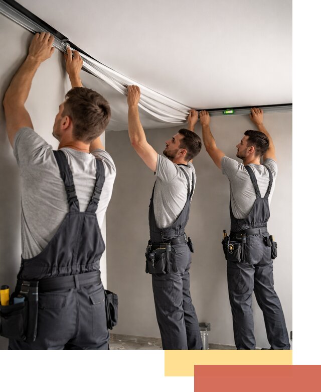 Теневые натяжные потолки в Сасово: монтаж и отделка быстро и качественно