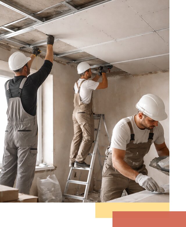 Одноуровневый потолок из гипсокартона в Сасово — монтаж и отделка