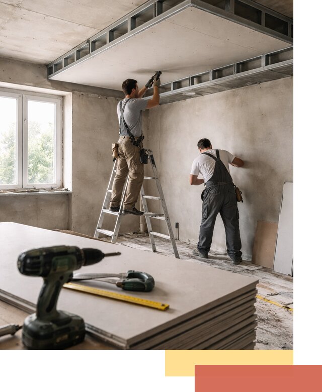 Двухуровневый потолок из гипсокартона в Сасово