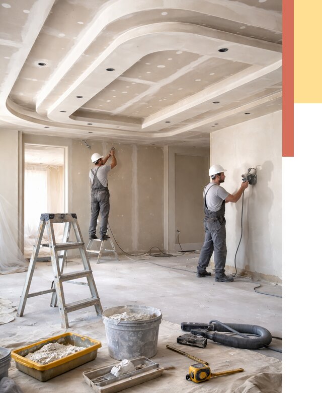 Многоуровневый потолок из гипсокартона в Сасово от 758 руб. под ключ | ОТДЕЛОЧНИК-Ссв