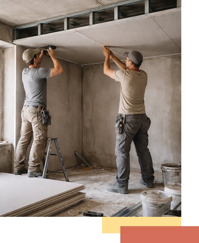 Короб из гипсокартона на потолке под ключ в Сасово