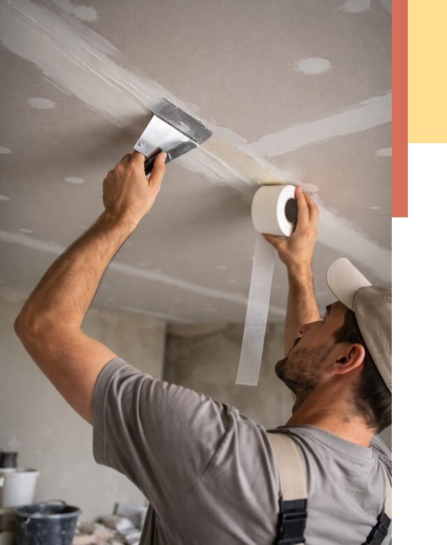 Обработка швов потолка ГКЛ в Сасово от 7579 руб. под ключ | ОТДЕЛОЧНИК-Ссв