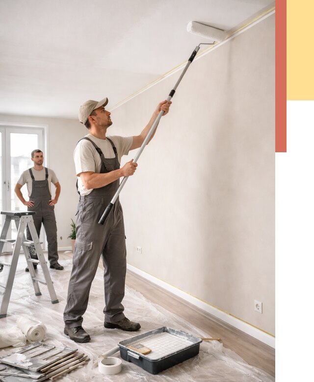 Покраска потолка из гипсокартона в Сасово от 4547 руб./м2 — услуги под ключ | ОТДЕЛОЧНИК-Ссв