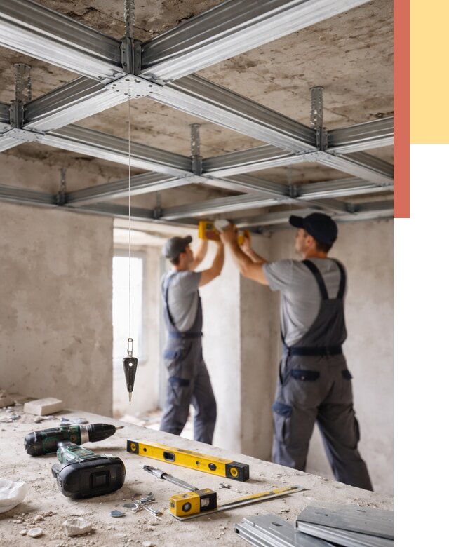 Монтаж каркаса потолка из профиля в Сасово от 4547 руб. — услуги ОТДЕЛОЧНИК-Ссв