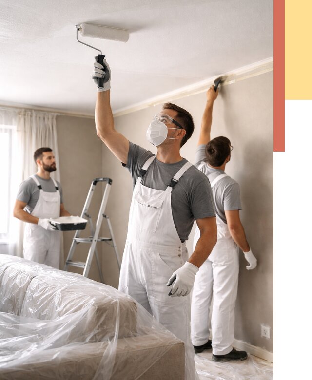 Покраска потолка водоэмельсионной краской в Сасово от 2223 руб/м² — услуги под ключ | ОТДЕЛОЧНИК-Ссв