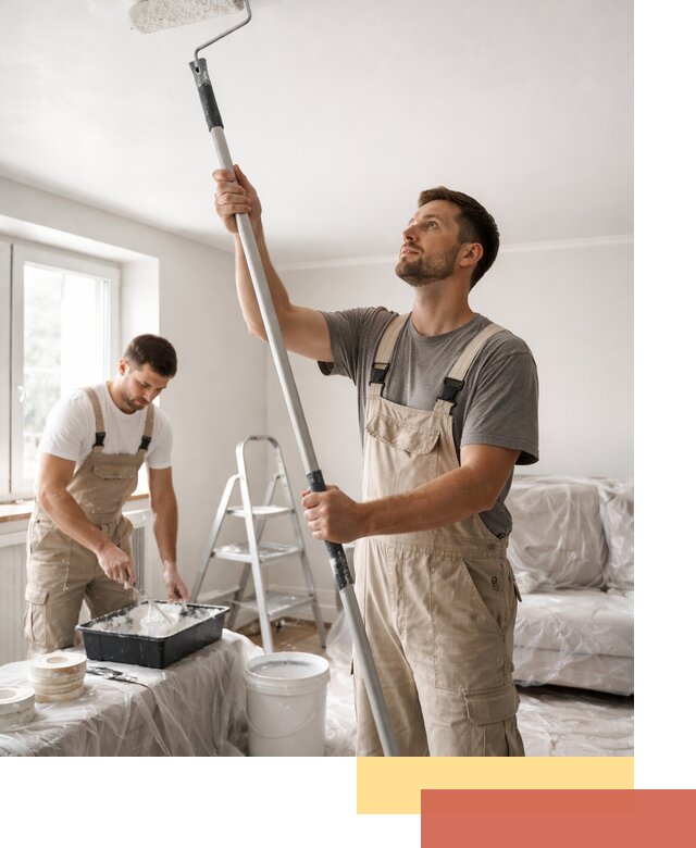 Покраска потолка водоэмульсионной краской в Сасово