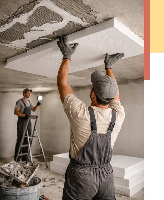 Утепление потолка пенопластом в Сасово от 4547 руб/м2 — недорого и быстро | ОТДЕЛОЧНИК-Ссв